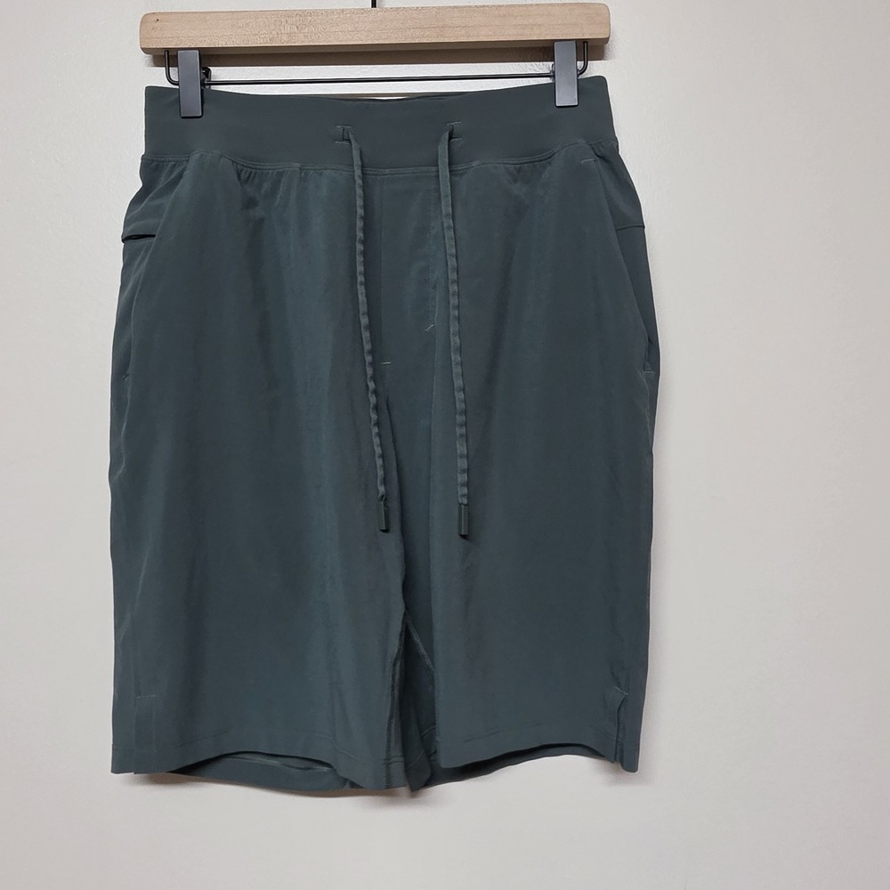 Lululemon Shorts T.H.E The Linerless Short 9" Drawstring Mens Sz S LM7AA0S Green